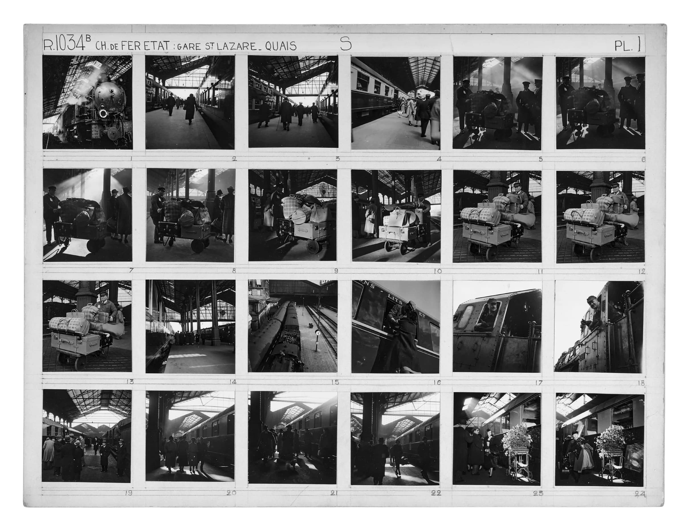 Planche-contact, archives Roger Schall